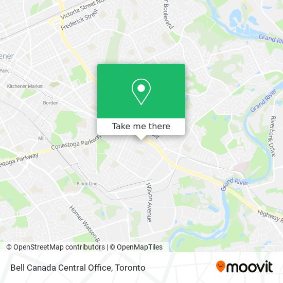 Bell Canada Central Office map