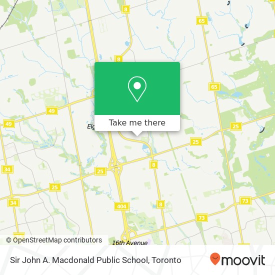 Sir John A. Macdonald Public School map