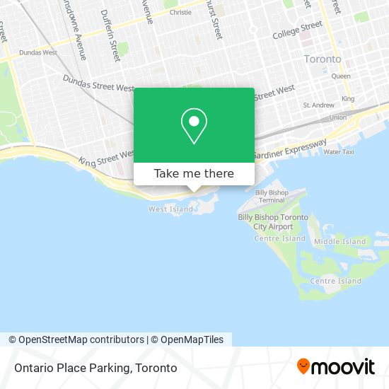 Ontario Place Parking map