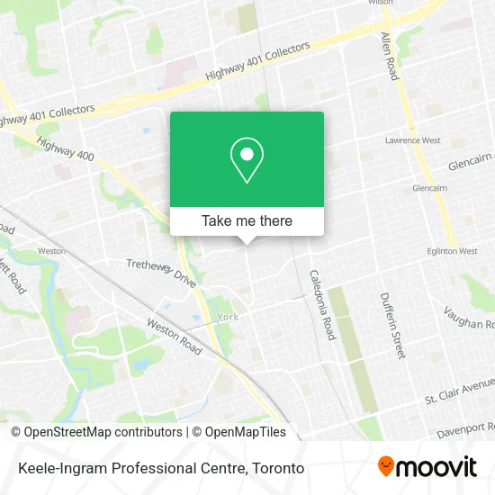 Keele-Ingram Professional Centre map