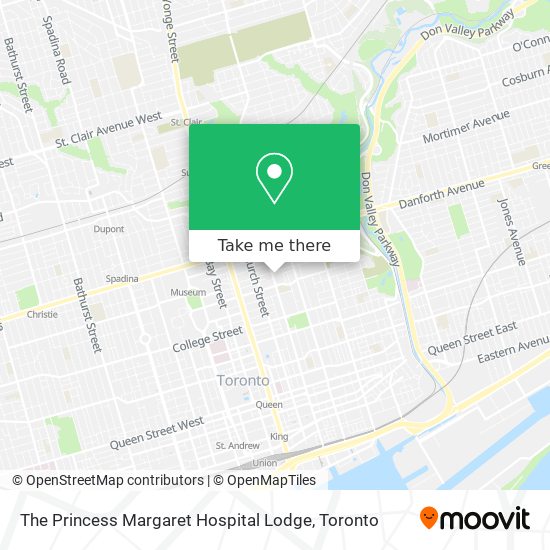The Princess Margaret Hospital Lodge map
