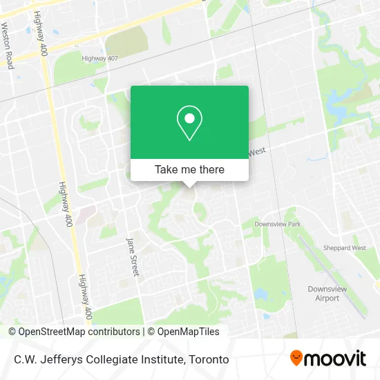 C.W. Jefferys Collegiate Institute map