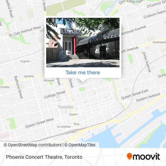 Phoenix Concert Theatre map