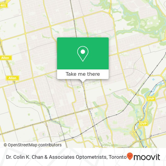 Dr. Colin K. Chan & Associates Optometrists map