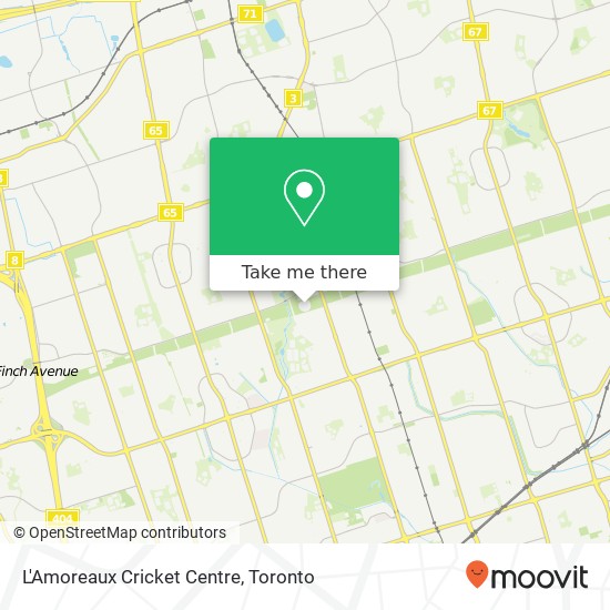 L'Amoreaux Cricket Centre map