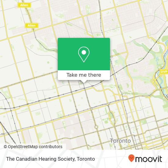 The Canadian Hearing Society map