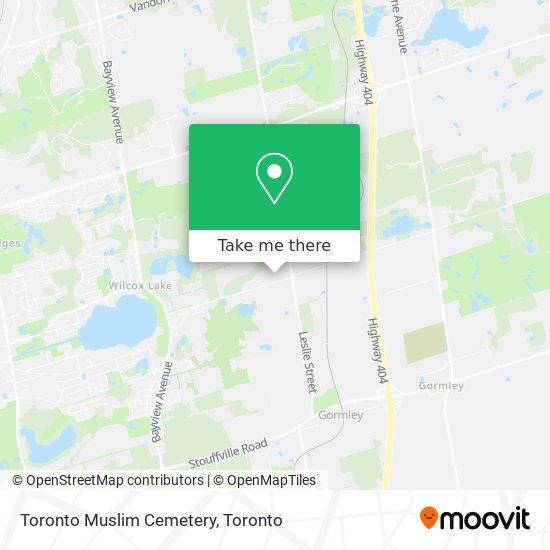Toronto Muslim Cemetery map
