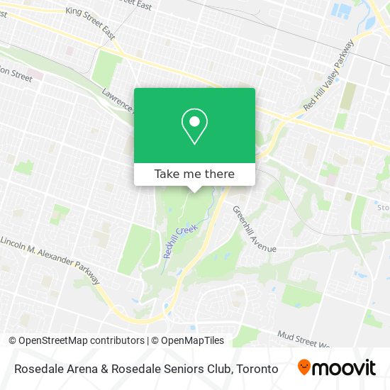 Rosedale Arena & Rosedale Seniors Club map