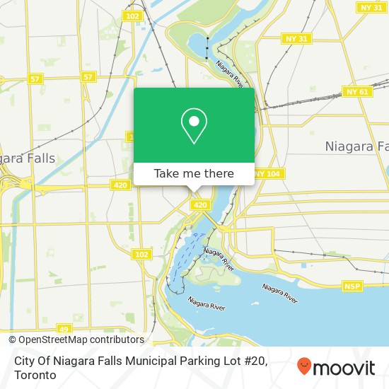 City Of Niagara Falls Municipal Parking Lot #20 map