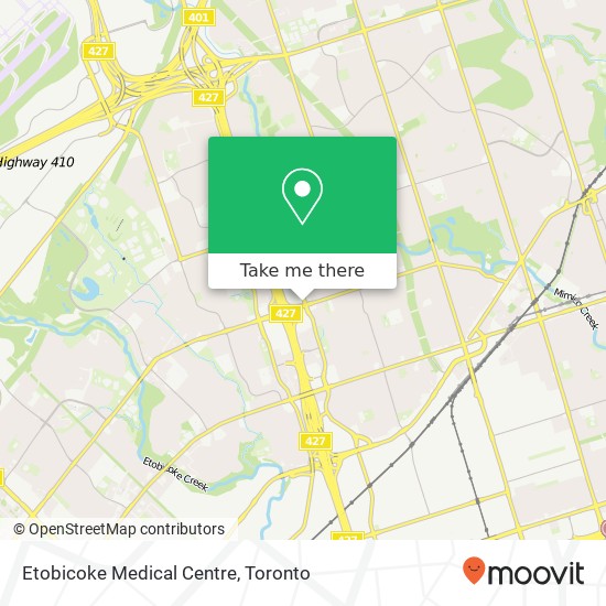 Etobicoke Medical Centre map