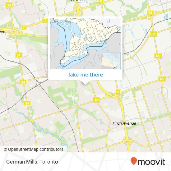 German Mills map