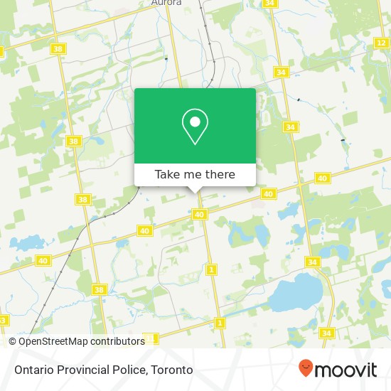 Ontario Provincial Police map