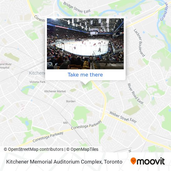 Kitchener Memorial Auditorium Complex map