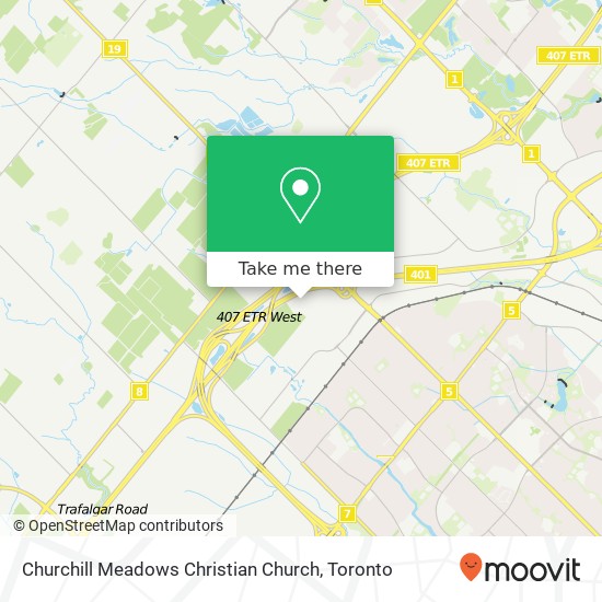 Churchill Meadows Christian Church map