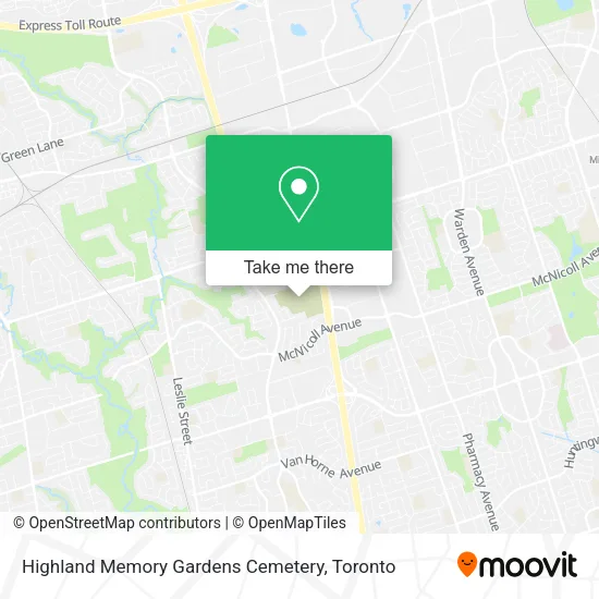 Highland Memory Gardens Cemetery map