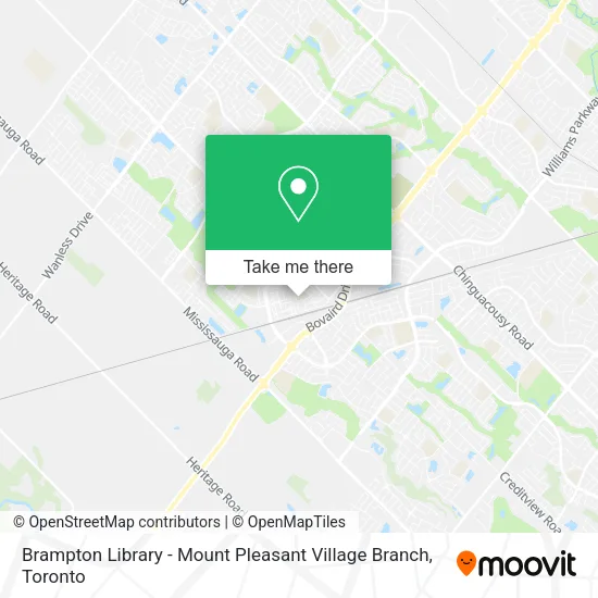 Brampton Library - Mount Pleasant Village Branch map