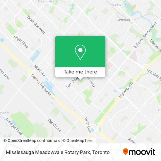 Mississauga Meadowvale Rotary Park map