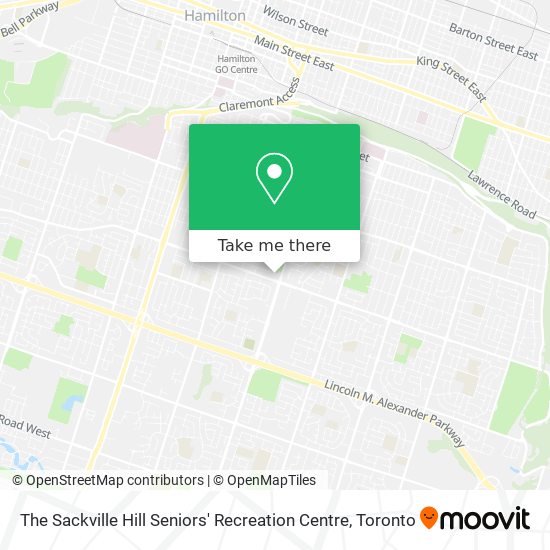 The Sackville Hill Seniors' Recreation Centre map