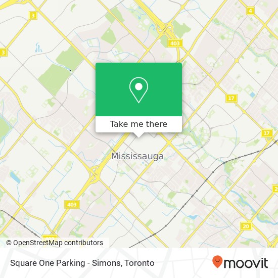 Square One Parking - Simons map