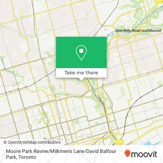 Moore Park Ravine / Milkmen's Lane / David Balfour Park plan