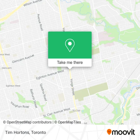 Tim Hortons map