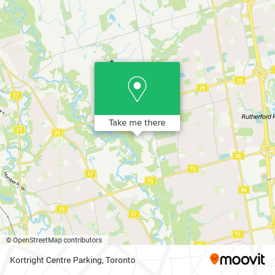 Kortright Centre Parking map