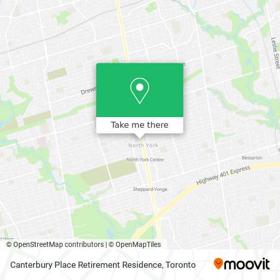 Canterbury Place Retirement Residence map