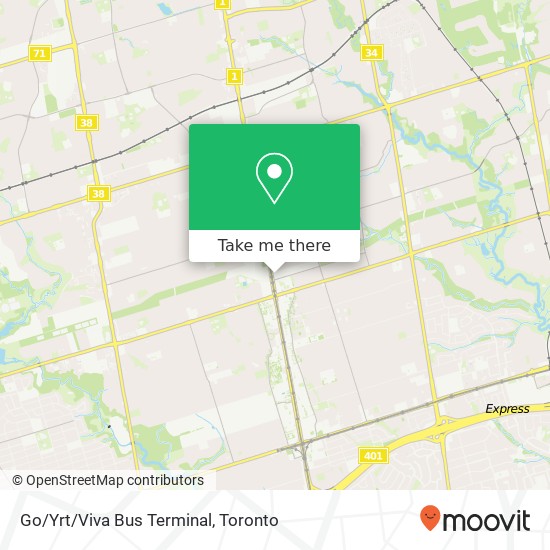 Go/Yrt/Viva Bus Terminal map