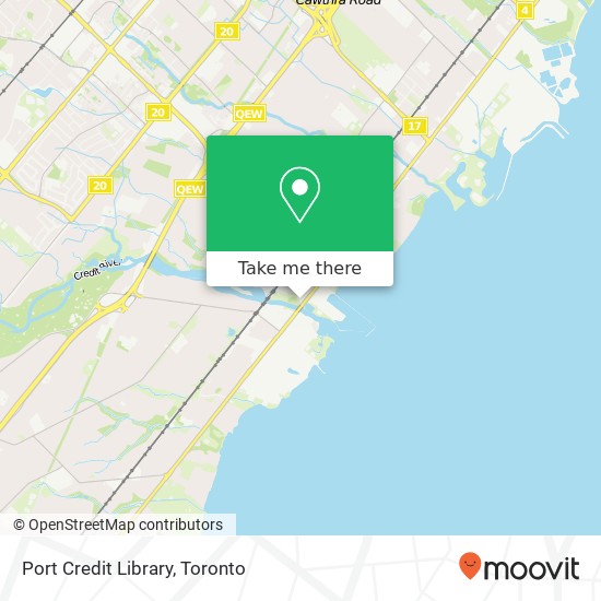 Port Credit Library map