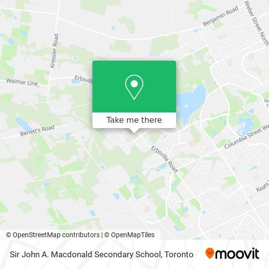 Sir John A. Macdonald Secondary School map