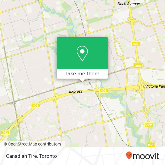 Canadian Tire map