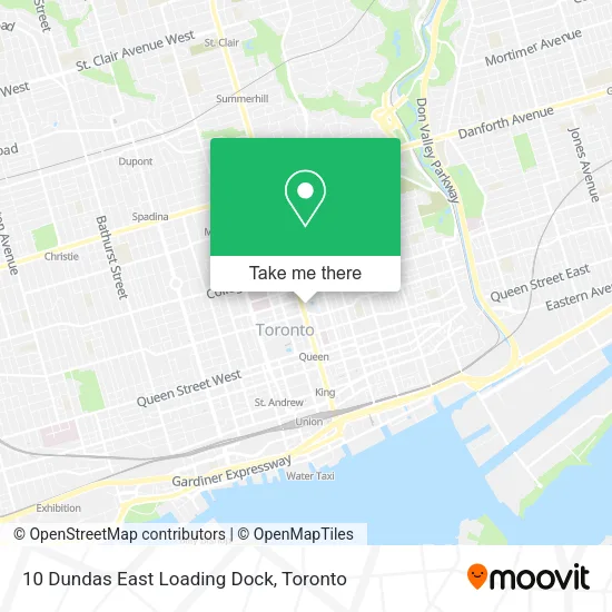 10 Dundas East Loading Dock map