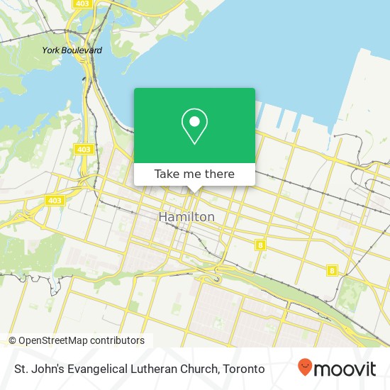 St. John's Evangelical Lutheran Church map