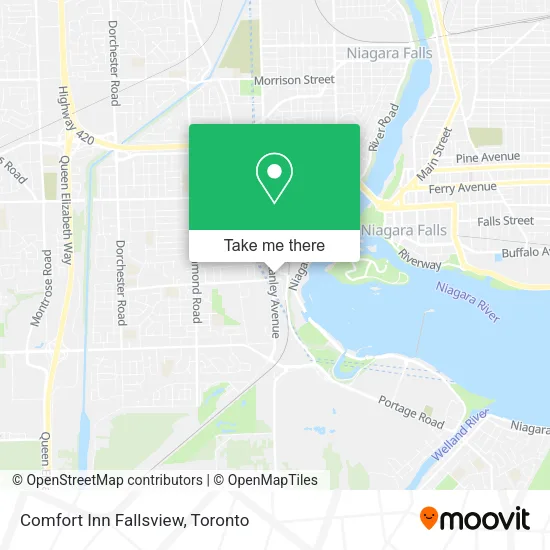 Comfort Inn Fallsview map