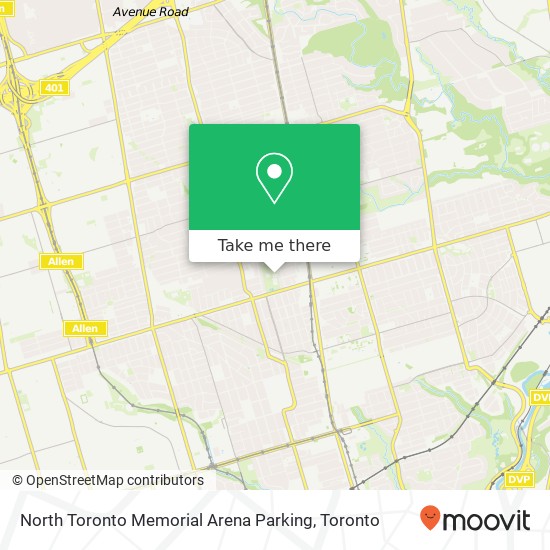 North Toronto Memorial Arena Parking map