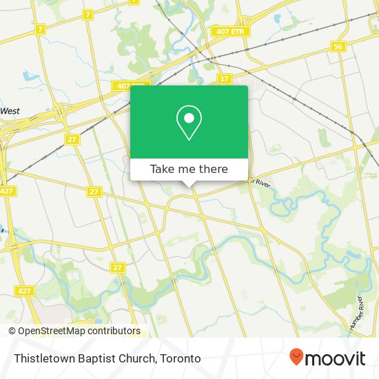 Thistletown Baptist Church map