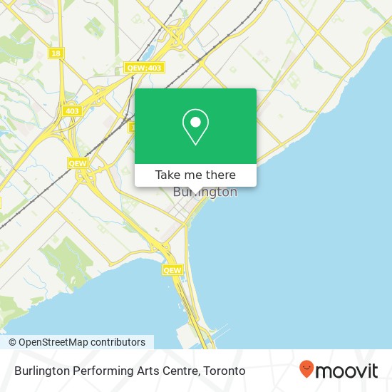 Burlington Performing Arts Centre map