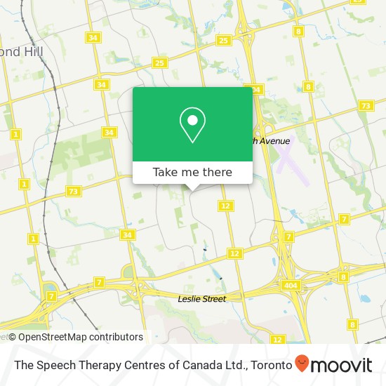 The Speech Therapy Centres of Canada Ltd. map