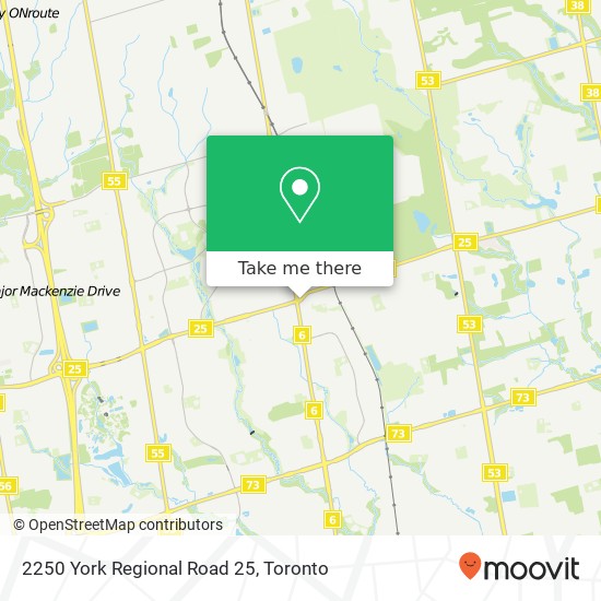 2250 York Regional Road 25 map