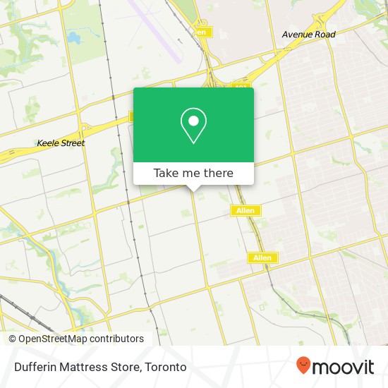 Dufferin Mattress Store map