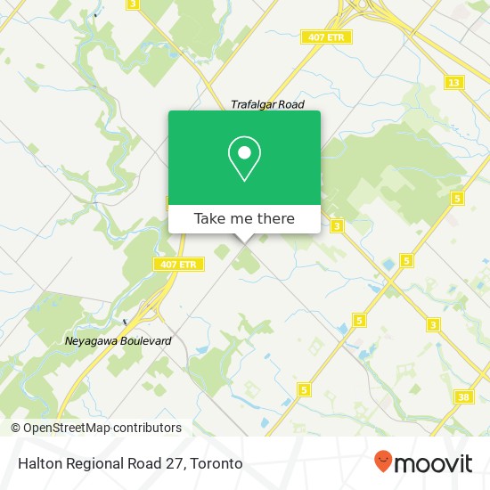Halton Regional Road 27 map