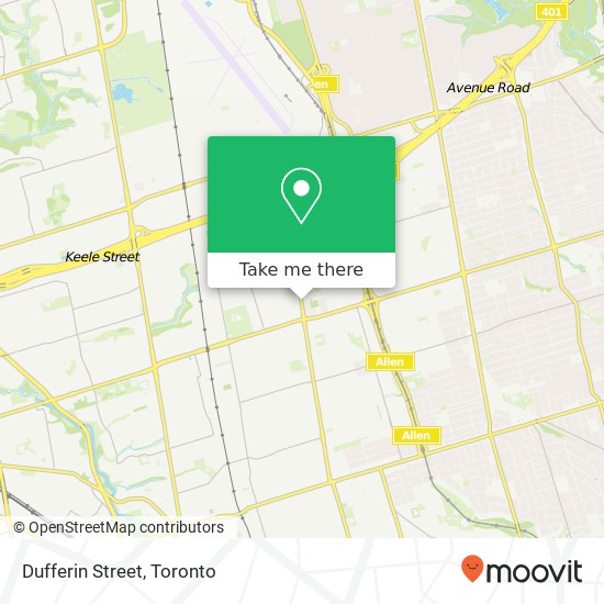 Dufferin Street map