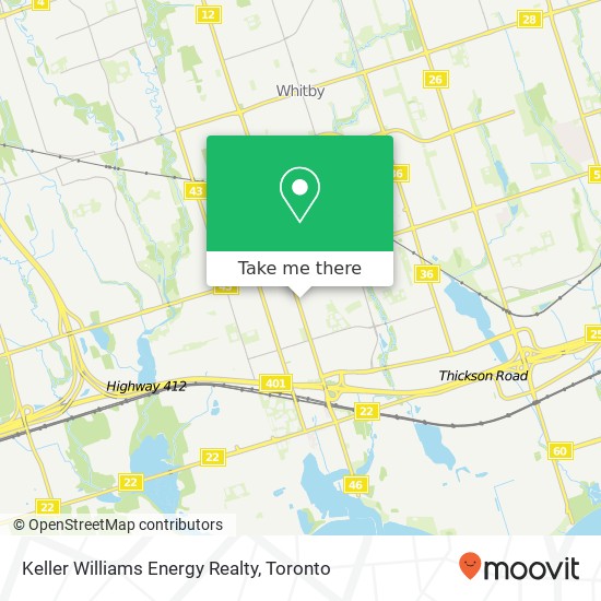 Keller Williams Energy Realty map