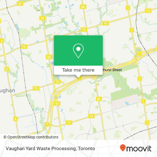 Vaughan Yard Waste Processing map