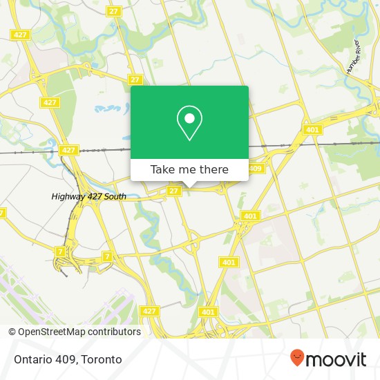 Ontario 409 map