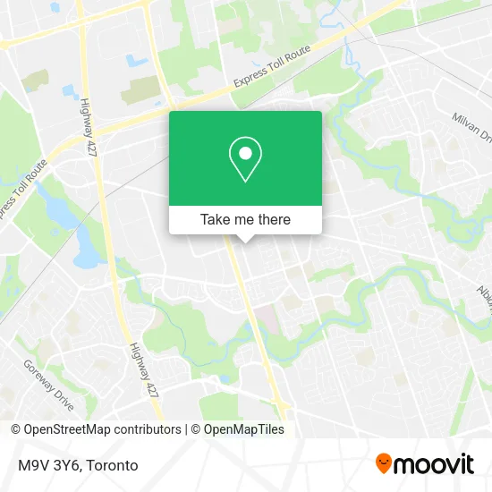 M9V 3Y6 map
