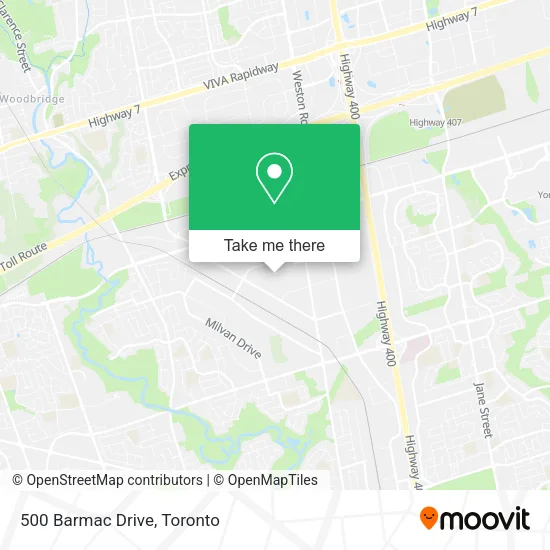 500 Barmac Drive map