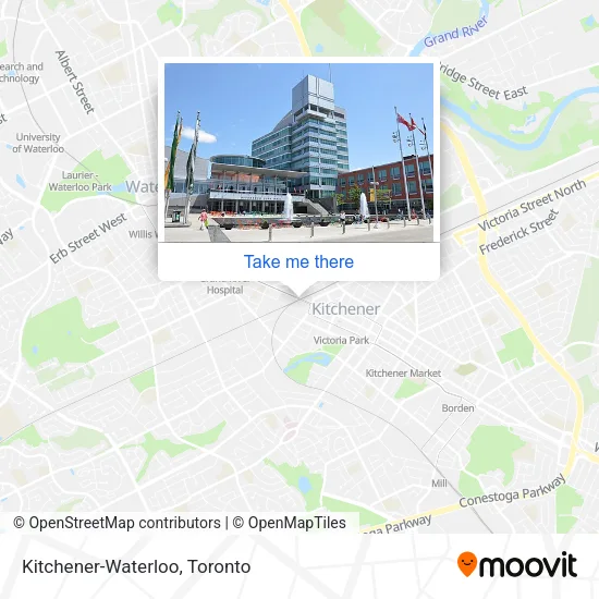 Kitchener-Waterloo map