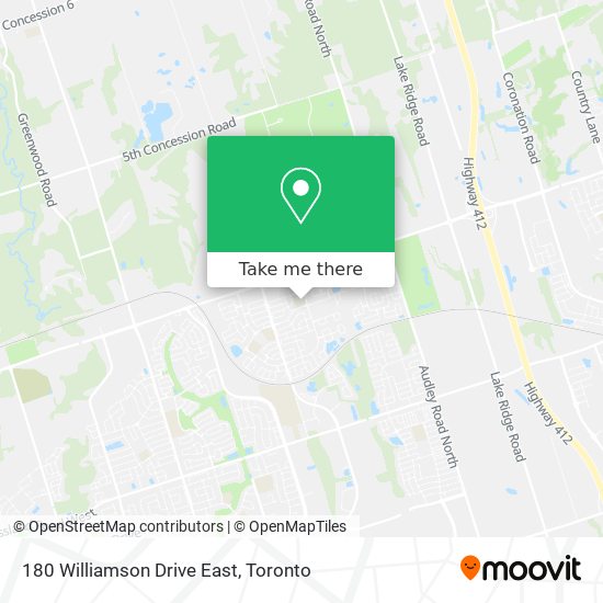 180 Williamson Drive East map