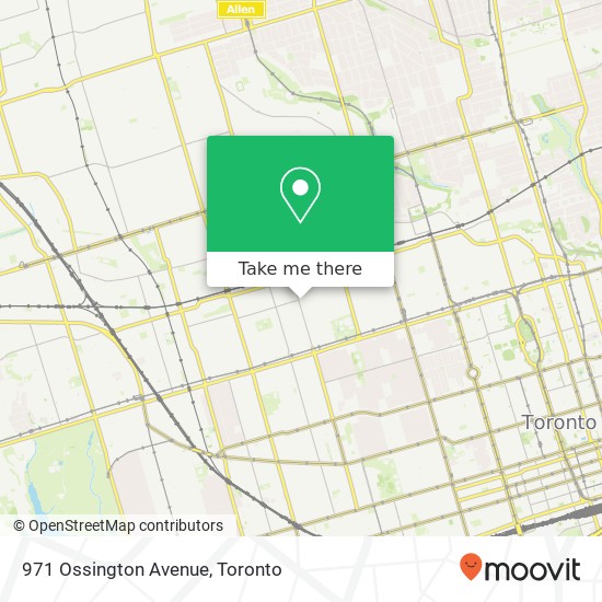 971 Ossington Avenue map